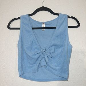 LA Hearts x Pacsun Blue Cropped‎ Terrycloth Lounge Tank Size Medium